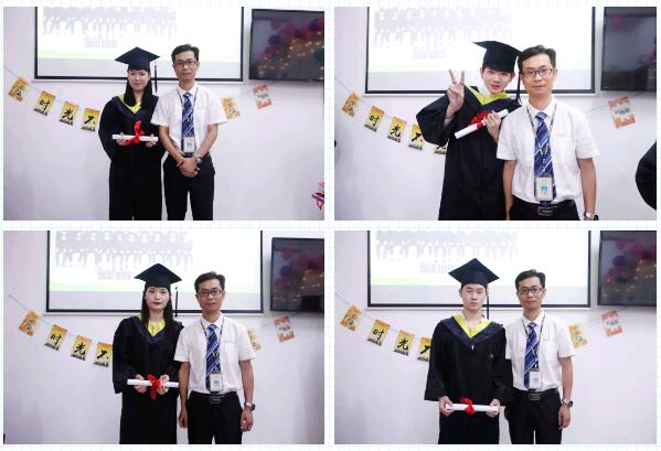 王廣南老師為大家撥穗正冠、頒發畢業證
